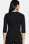 Zivame Knit Poly Thermal Top - Black Beauty — thumbnail 3